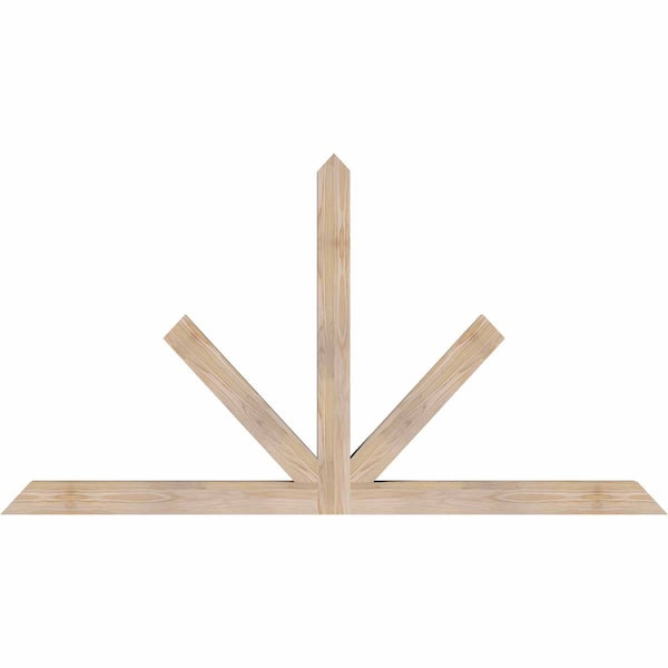 Ekena Millwork Saratoga Smooth Timber Gable Bracket, Douglas Fir, 72"W x 39"H x 3 1/2"D x 3 1/2"F, 13/12 Pitch GBW072X39X0404SAR00SDF - main
